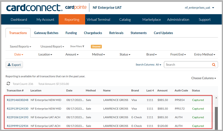 Cardconnect Reporting tab.png