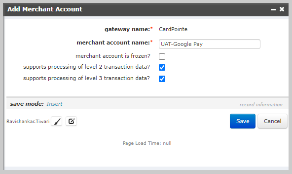 Add Merchant Account form Google Pay.png