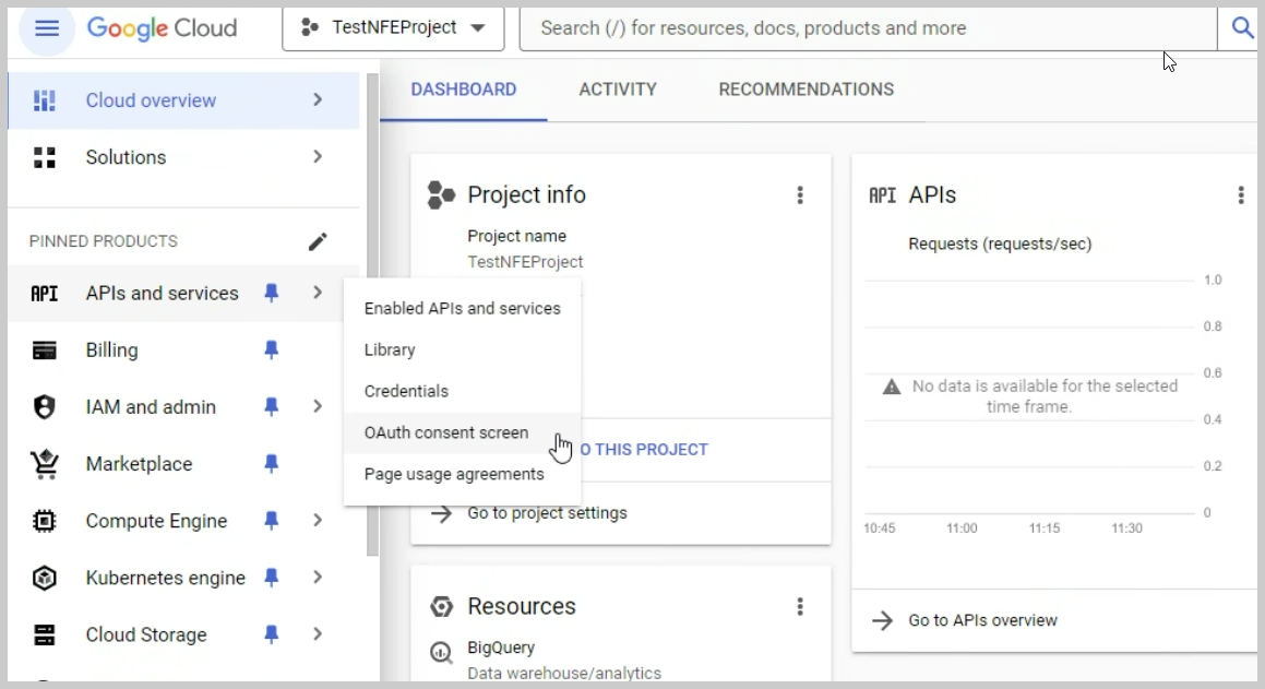 Cloud overview Project info OAuth consent screen.png
