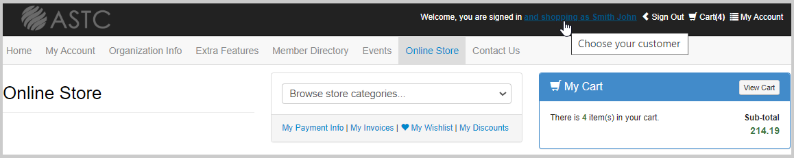 eWeb choose your customer link.png