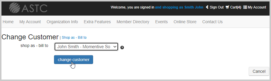 Change Customer Shop as - Bill to form change customer button.png