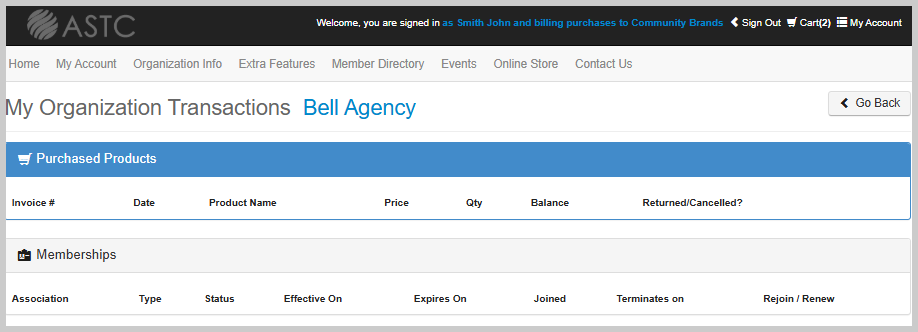 My Organization Transactions form.png
