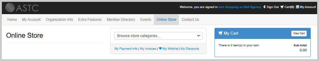 Online Store My Cart form.png