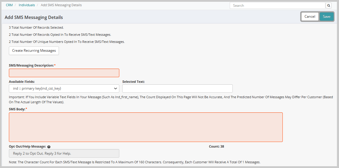 Add SMS Messaging Details form.png