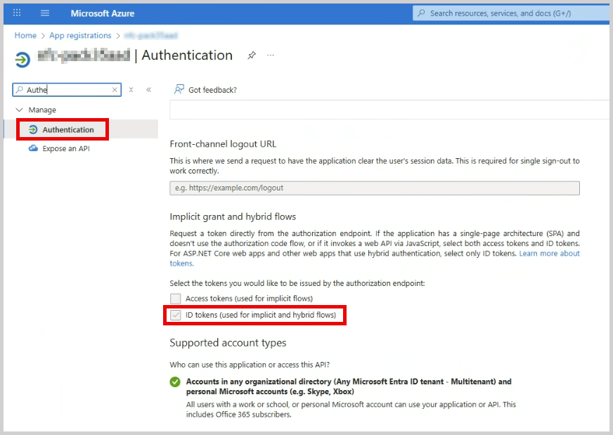 MFA ID tokens check box selected.png