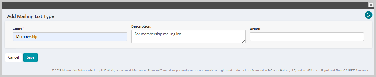 Add Mailing List Type form.png